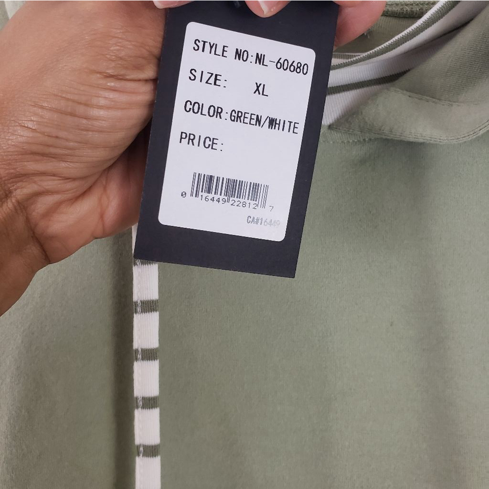 Kleio Green and White Hoodie Size XL - Picture 11 of 16